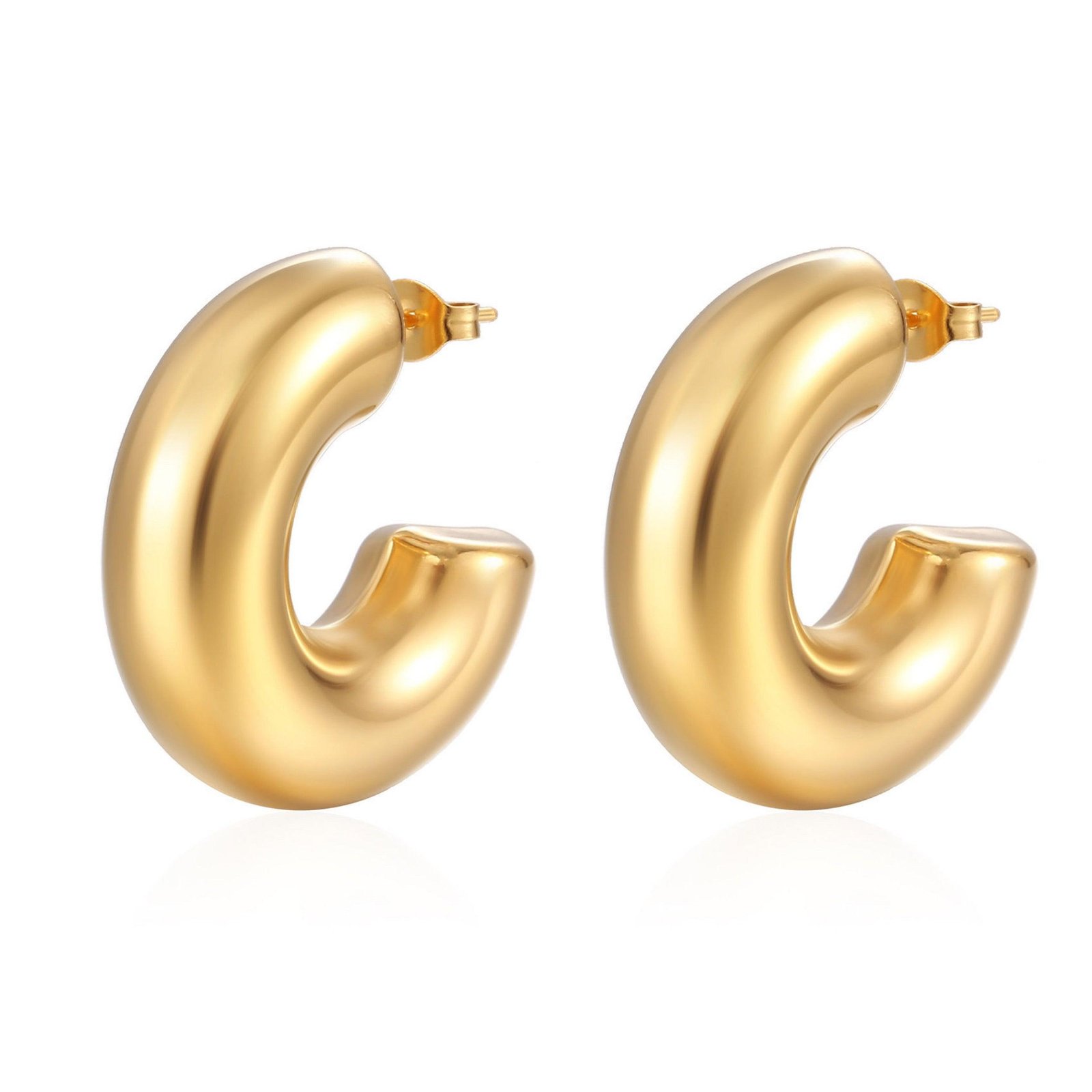 Boucles d’Oreilles Créoles Dorées Élégance